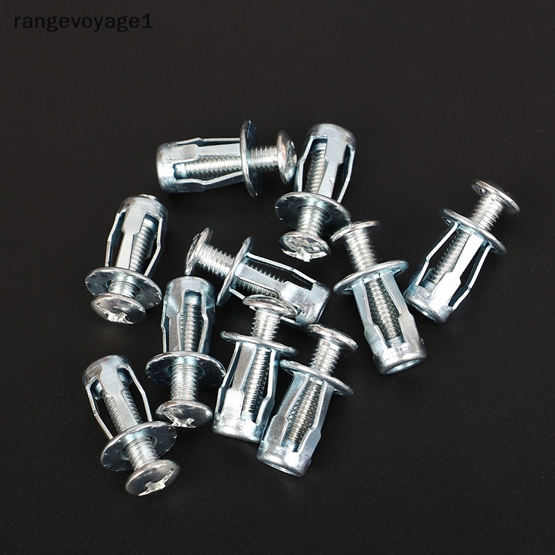 [rangevoyage1] 10 Conjuntos M4/M5/M6 Porcas De Macaco Metal Para Carro Com Parafuso Pele De Ferro De Parede Oca [BR]