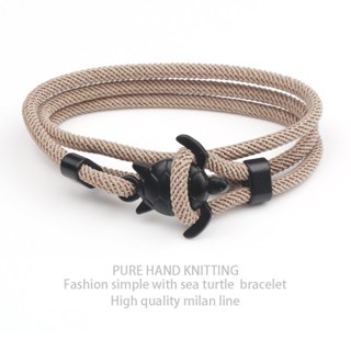 A Nova Pulseira De Tartaruga Estilo Âncora Da Série Oceano Para Homens Pulseiras De Corda De Animal Feminina Casal De Jóias Diárias Presentes