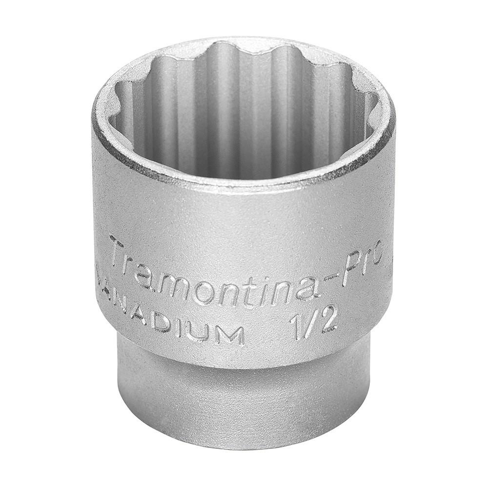 Soquete Estriado em Aço Cromo Vanádio 30 mm - Encaixe 1/2'' Tramontina PRO em Oferta na Shopee