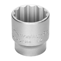 Soquete Estriado em Aço Cromo Vanádio 30 mm - Encaixe 1/2'' Tramontina PRO