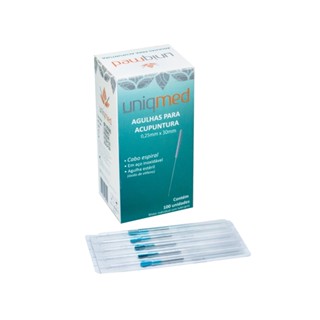 AGULHA PARA ACUPUNTURA 100UN 0,25X30MM UNIQMED