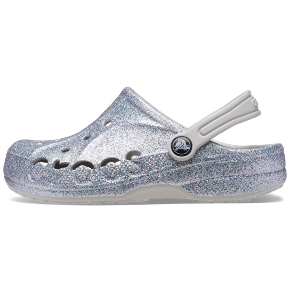 Detalhes do Sandália crocs baya glitter clog  silver
