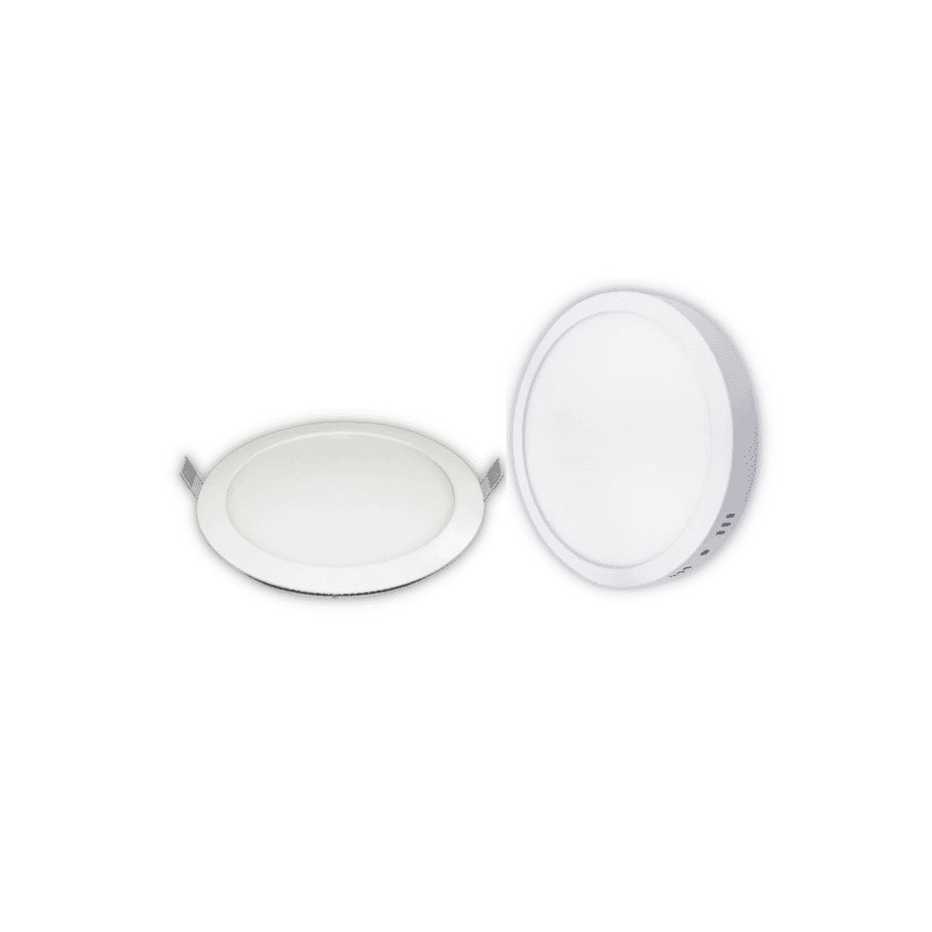 kit 3un Luminaria Painel 12w/18w/24w Aluminio Plafon Led Embutir/Sobrepor Redondo bivolt em Oferta na Shopee