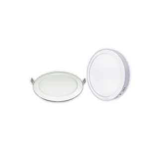 kit 3un Luminaria Painel 12w/18w/24w Aluminio Plafon Led Embutir/Sobrepor Redondo bivolt em Oferta na Shopee