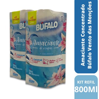 Kit com 2 Refis Amaciante Búfalo Concentrado 400ML