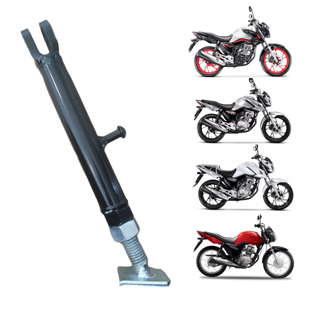 Cavalete Descanso Lateral Regulagem Cg Fan Titan 125 150 160 - Pezinho de Apoio Reforçado