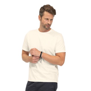 Camiseta Masculina Meia Malha Maquinetada Diametro Bege