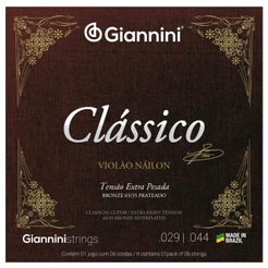Encordoamento Violão Náilon Clássico Bronze 65/35 GENWXPA Extra Pesada