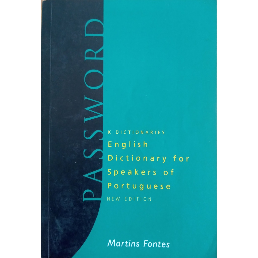LIVRO, PASSWORD, ENGLISH DICTIONARY FOR SPEAKERS OF PORTUGUESE, MARTINS FONTES