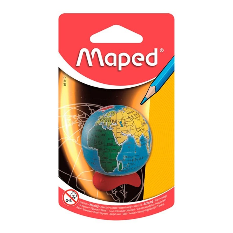 Apontador com coletor Globo 1 furo 051110 Maped em Oferta na Shopee