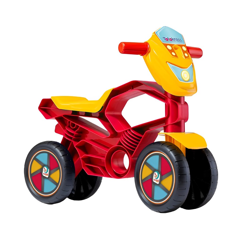 Veiculo de Brinquedo Totokross Andador Motoca De Equilíbrio 4 Rodas Sem Pedal Vermelha 8018 Cardoso - Mom & Baby