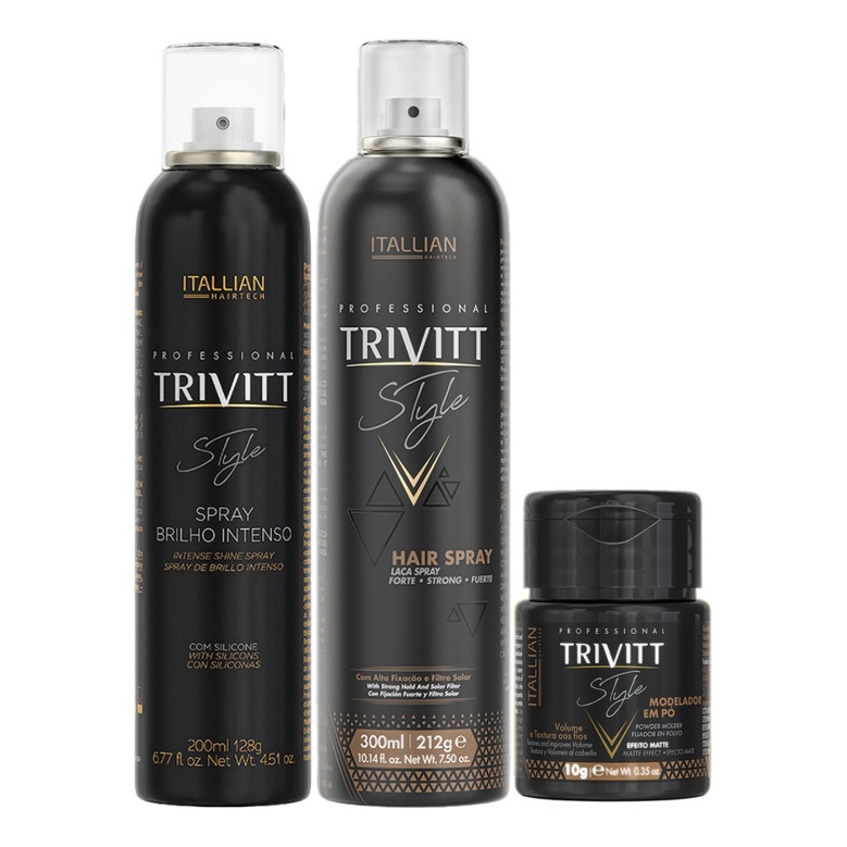 Kit Trivit Style Profissional Brilho Intenso Lacca Modelador - Beauty
