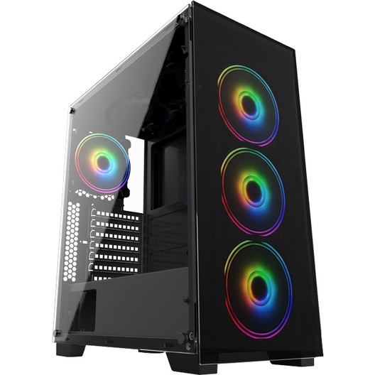 Gabinete Gamer Vidro Usb3.0 Xway 01144 Com 4 Fans Cooler Rgb