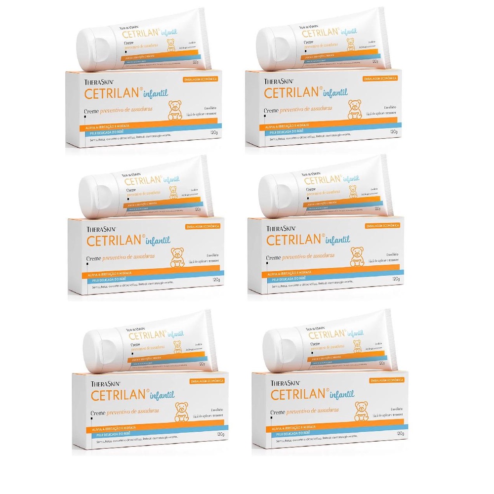 Kit Cetrilan TheraSkin Creme Contra Assaduras C/ 6Un De 120g