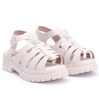Sandália Fisherman Feminina Plataforma Tratorada WorldColors - Off White em Oferta na Shopee