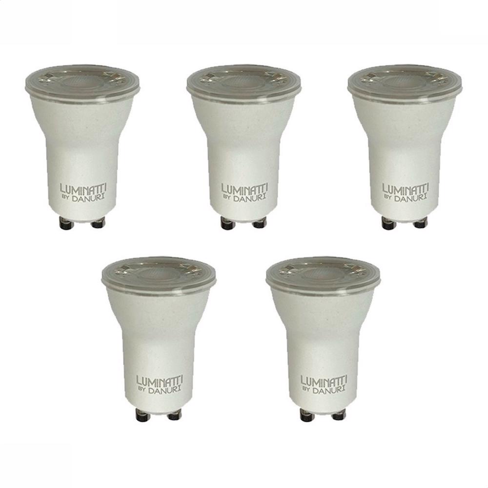 Kit 5 Lâmpada Led Mini Dicroica Mr11 4w Gu10 2700k Para Spot