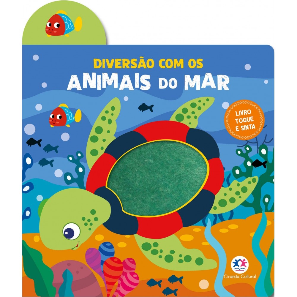 Livro Toque e sinta Diversão com os animais do mar em Oferta na Shopee
