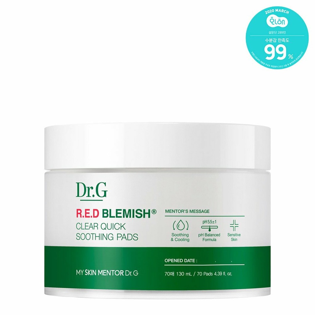 Dr.G R.E.D Blemish Clear Pads 70 Calmantes Rápidos