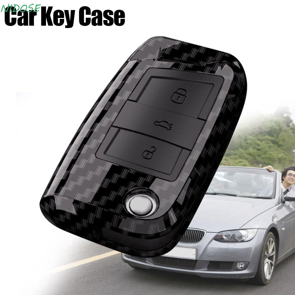 Capa Para Chave Remota De Carro NIDOSE , De Fibra De Carbono , VW Volkswagen/Golf 7/MK7/Tiguan/MK2/Skoda/Octavia