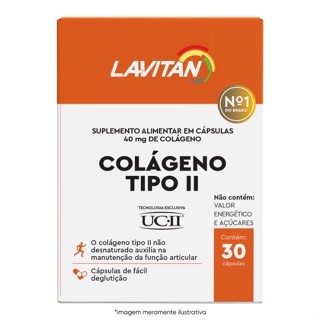 Lavitan Colágeno Tipo II 40mg Suplemento Alimentar C/30 Comprimidos
