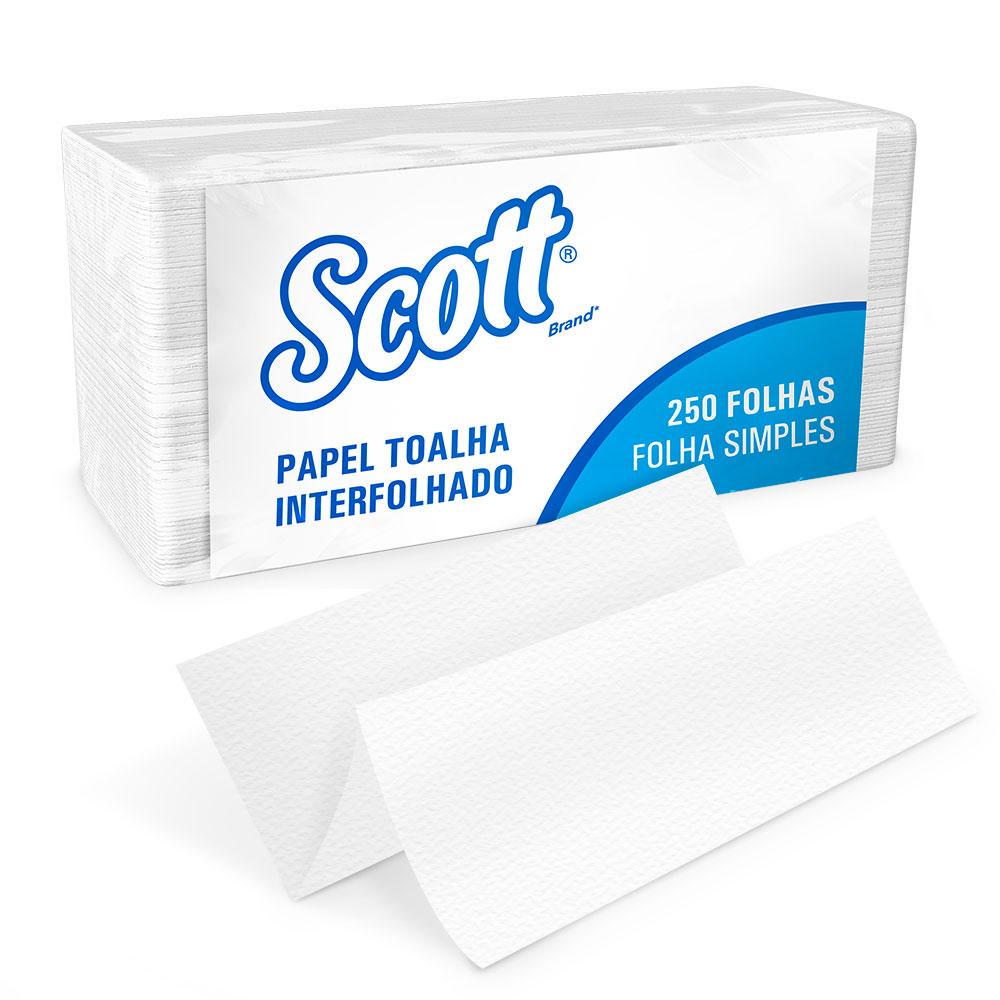 Papel Toalha Interfolhado Scott Folha Simples com 250 Folhas em Oferta na Shopee