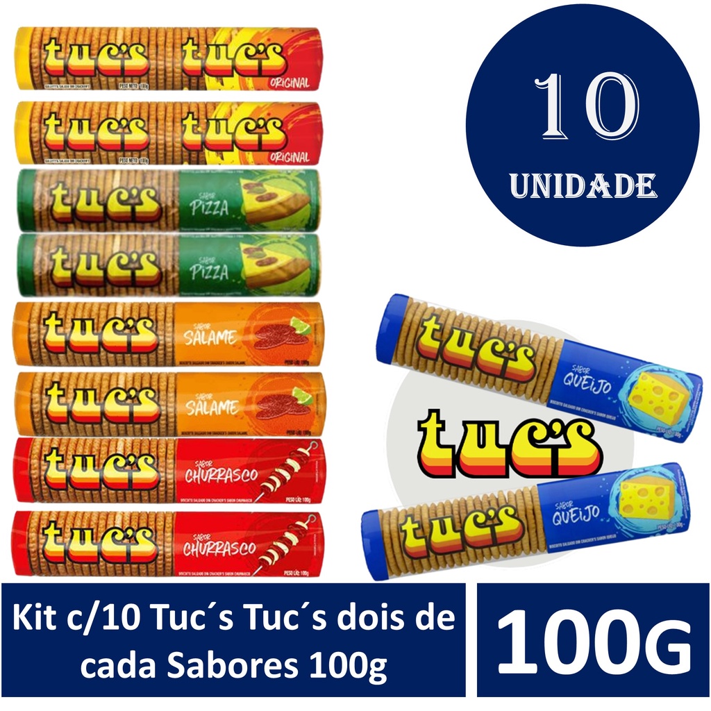 Kit c/10 Tucs  Bela Vista  Sabores 100g em Oferta na Shopee