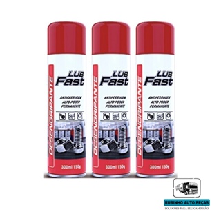 Kit com 3 Desengripante Antiferrugem 300ml. Spray Lub Fast - Aeroflex em Oferta na Shopee