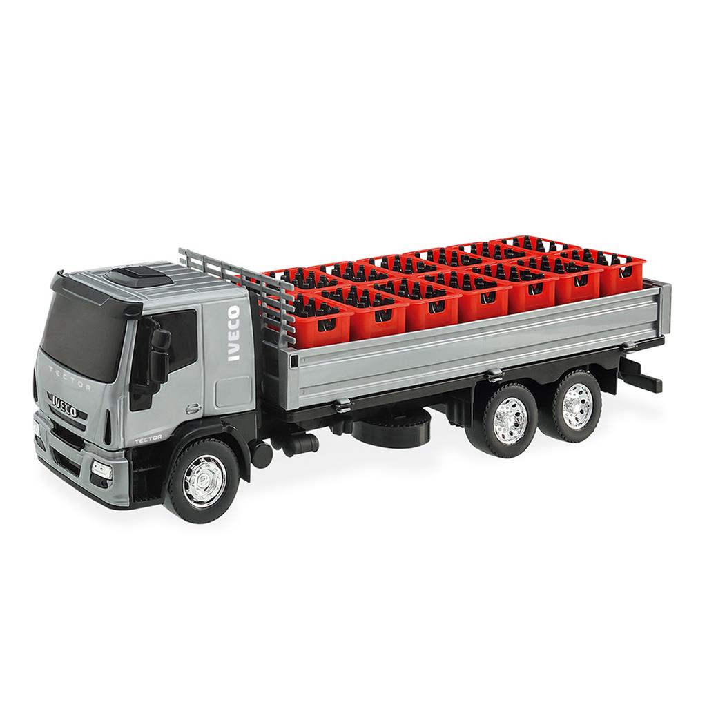 Brinquedo Caminhao Iveco Tector Delivery De Bebidas Com Engradados De Bebidas - Usual