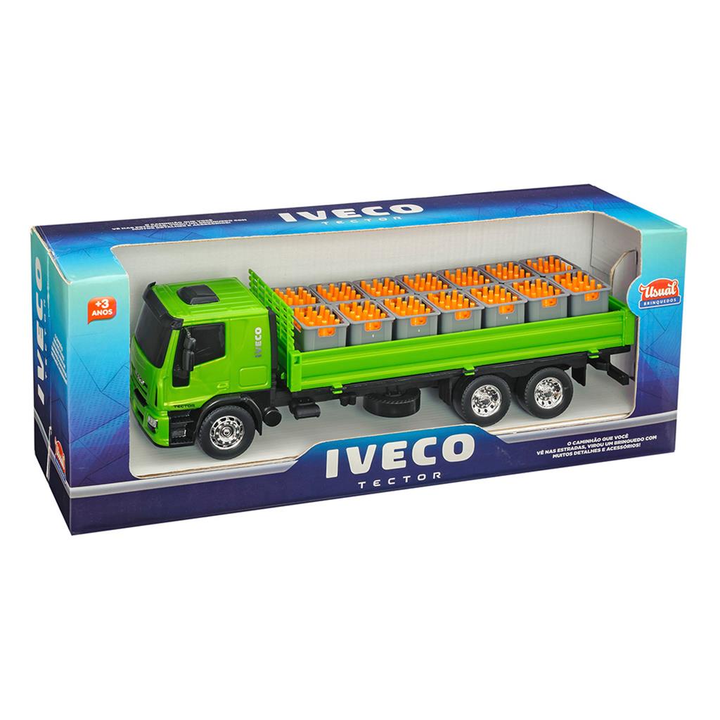 Caminhao Iveco Tector Delivery De Bebidas Com Engradados - Usual Brinquedos