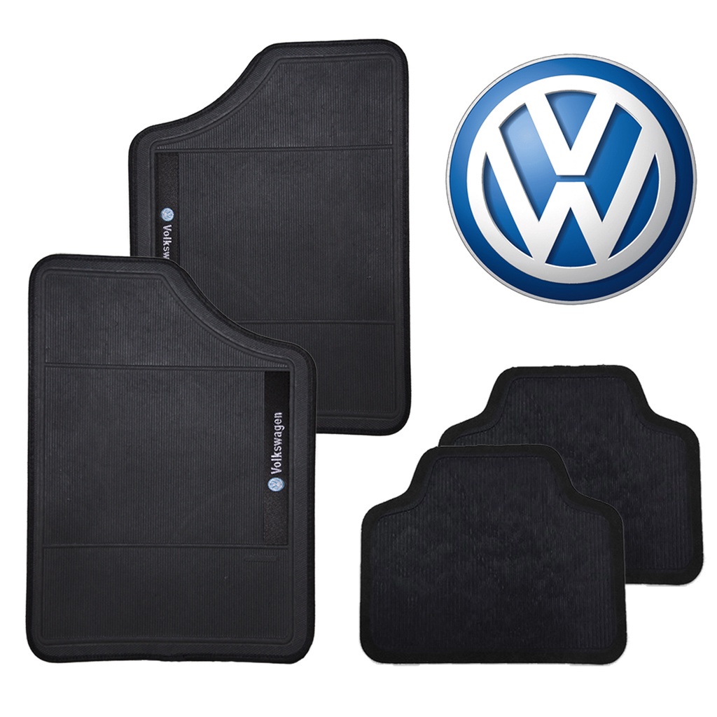 Conjuto de Tapete Preto para Carro VW Volkswagen 4 pçs Otimizado Carpete em Oferta na Shopee