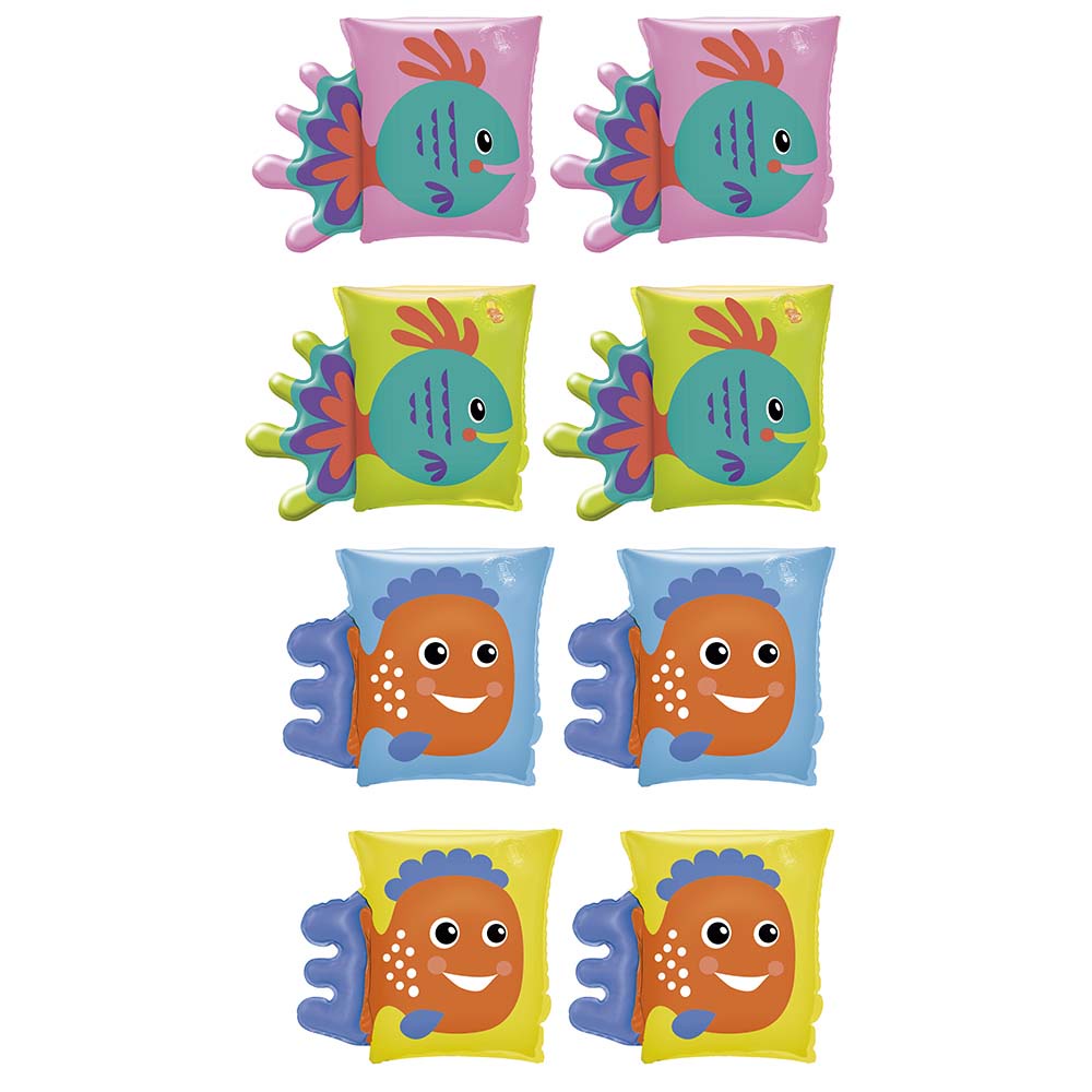 Bóia de Braço inflável Kids Para Piscina e Praia Bichinhos 23x15cm - Mor - Mom & Baby