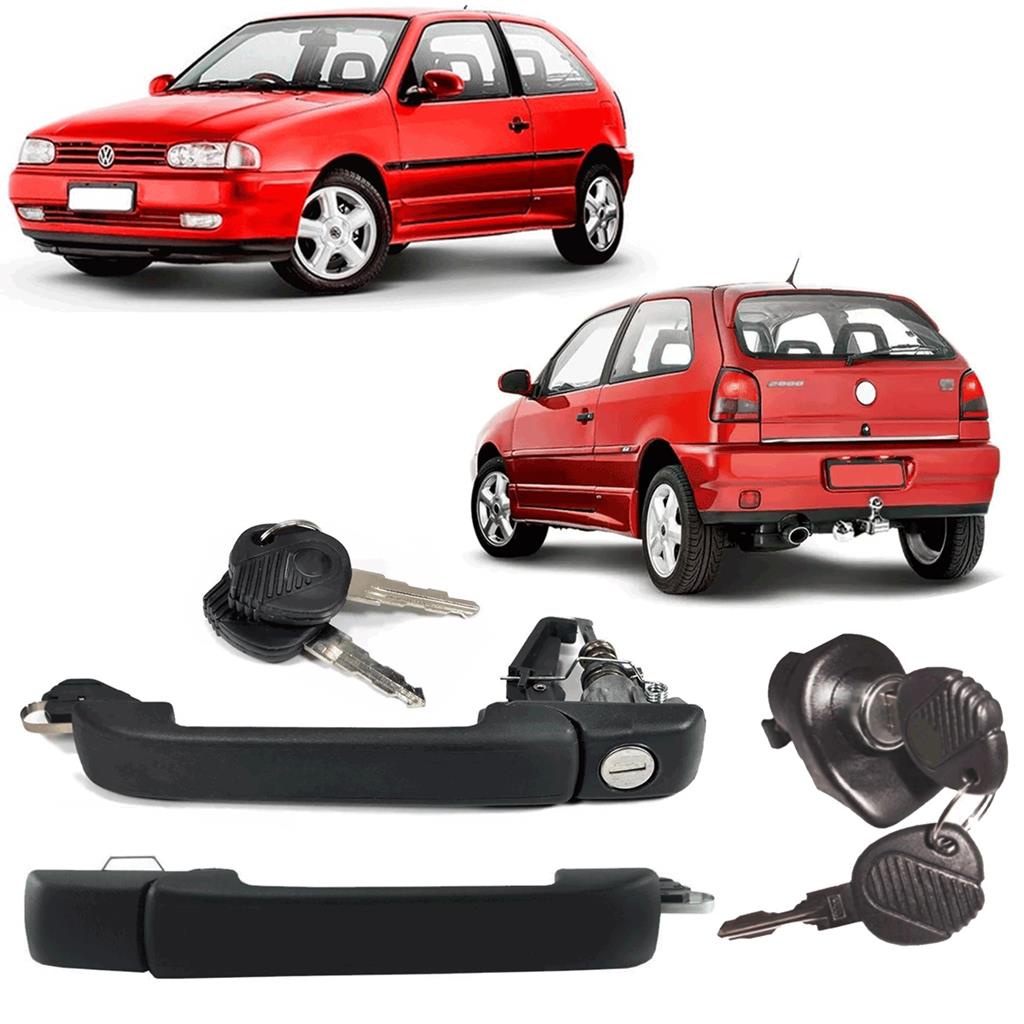 Par de Macaneta Externa Porta Dianteira Gol G2 Bola 94 a 01 + Macaneta Externa Porta  Fechadura Gol G2 Perfil Valeo Vw em Oferta na Shopee