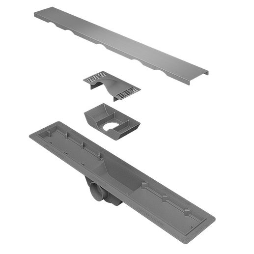 RALO LINEAR VERSATA  60X8 CM  BASE PVC TAMPA INOX ESC. 304