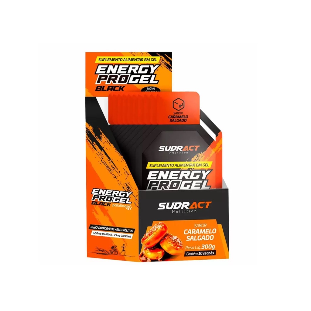 Energy Pro Gel Black (10 sachês) SUDRACT - Caramelo Salgado