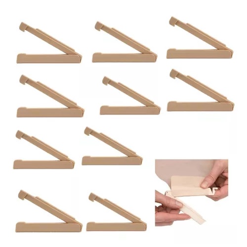 Kit 10 Clamp Clips Para Fechamento De Bolsa De Colostomia em Oferta na Shopee