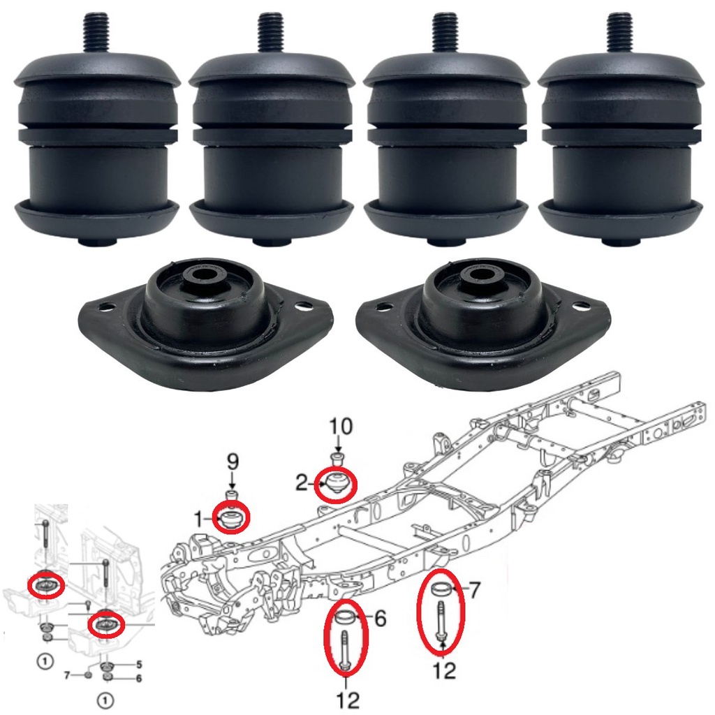 KIT COMPLETO CALÇO COXIM BUCHA CABINE GABINE GM A20 C20 D20 A40 C40 D40 1993 A 1996