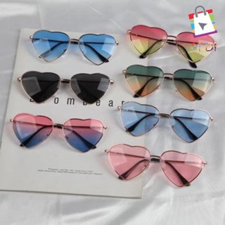 Óculos de Sol Infantil em Formato de Coração com Lentes Gradientes em Tons de Oceano - Estilo Vintage e Encantador para Vestir com Fantasia - Acessório Perfeito para Presentear