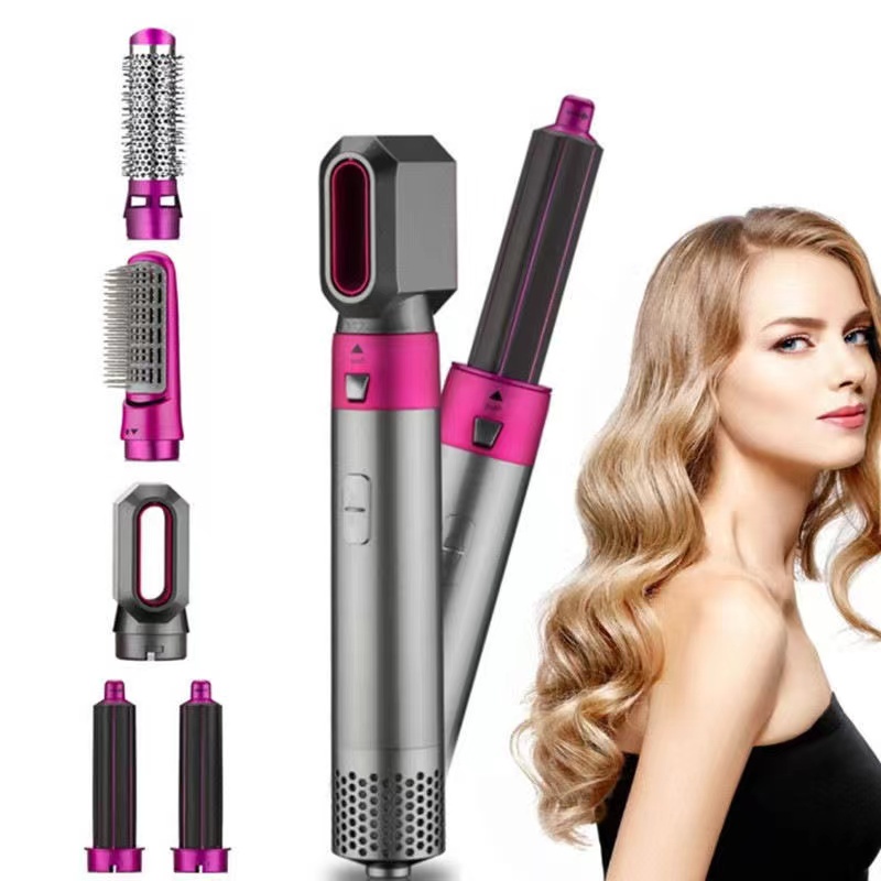 110V !!! cabelo Escova para secador de cabelo 5 em 1 Escova profissional elétrica de ar quente Ferramentas para modelagem de cabelo em uma etapa Barber Salon Uso doméstico escova secador,Pente Alisador E Frisador , Encaracolado