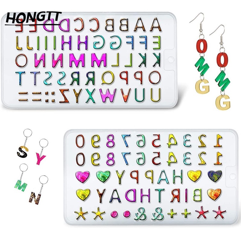 Número Do Alfabeto 26 Inglês Carta Pingente digital Molde De Resina Silicone DIY Fazer Jóias Keychain em Oferta na Shopee