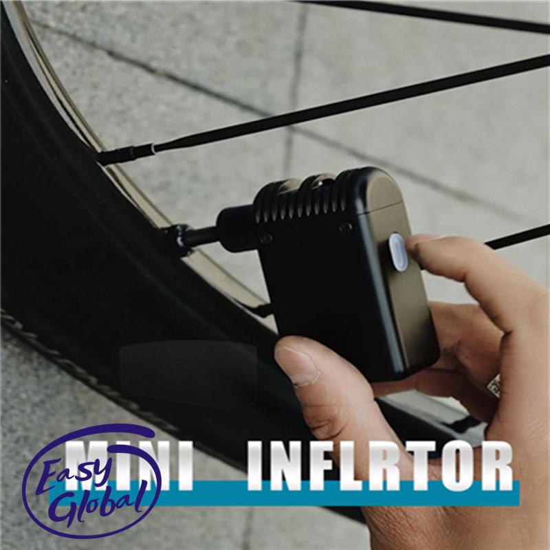 100PSI Mini Bomba De Bolso Portátil Ar Elétrica Compressora Recarregável Inflador De Pneus Para Motocicleta Bicicleta em Oferta na Shopee