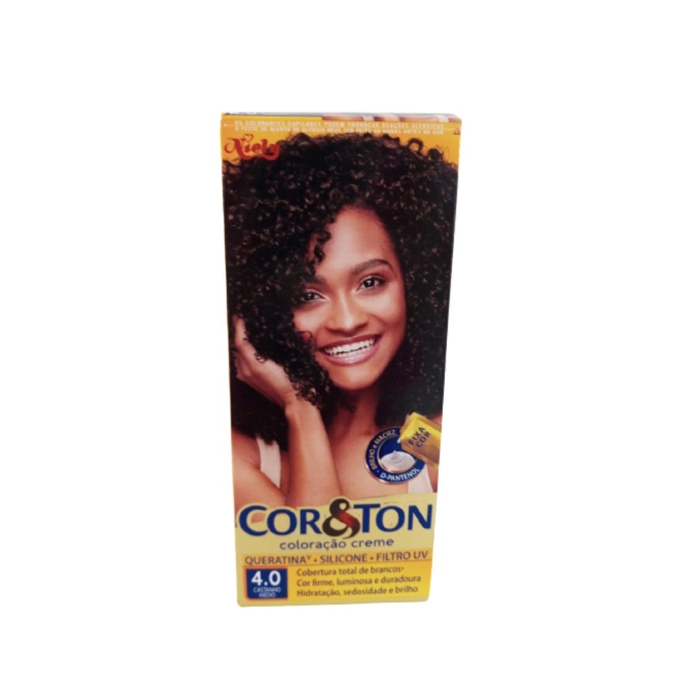 Tintura Cor & Ton 4.0 Castanho Médio em Oferta na Shopee