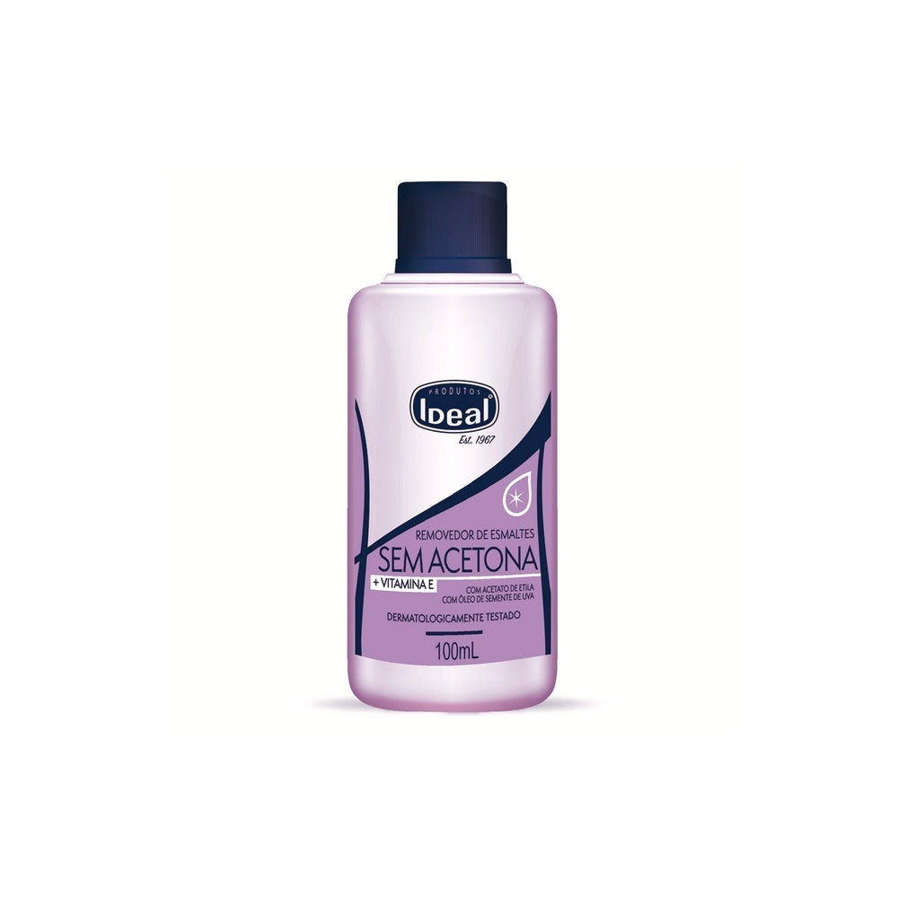 Removedor De Esmalte Ideal Semente Uva Sem Acetona 100ml