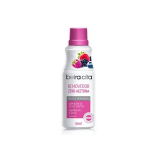Removedor Esmalte Beira Alta Sem Acetona Frutas Vermelha 90ml em Oferta na Shopee