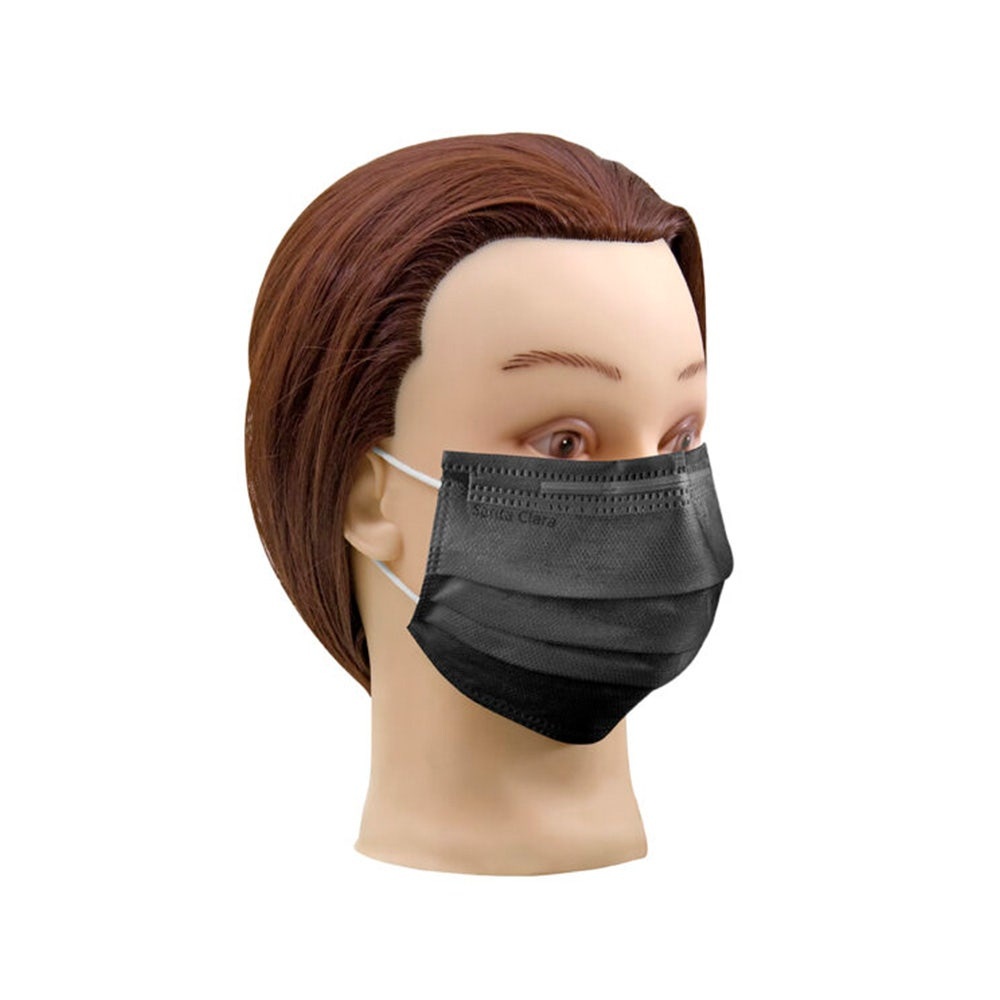 Máscara Descartável Santa Clara Com Elástico Preta C/ 5un em Oferta na Shopee