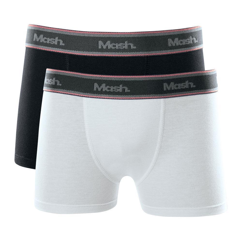 Kit 2 Peças Cueca Boxer Algodão Mash Infantil Elástico - Baby & Kids Fashion