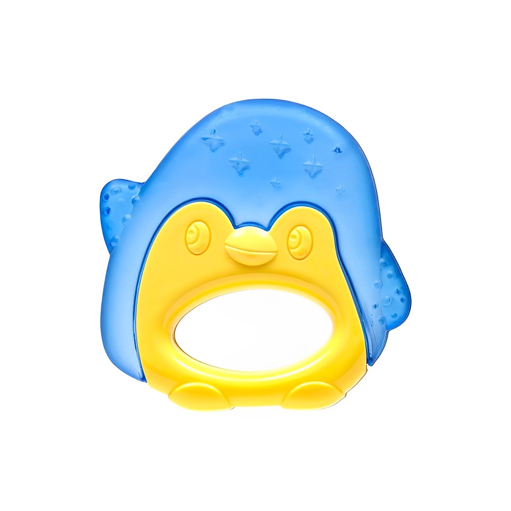 Mordedor Infantil Com Água Massageador De Gengiva Pinguim Azul 16270 - Buba em Oferta na Shopee