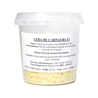 Cera de Carnauba - 100 Gr | Cosméticos | Batons | Ceras Depilatórias