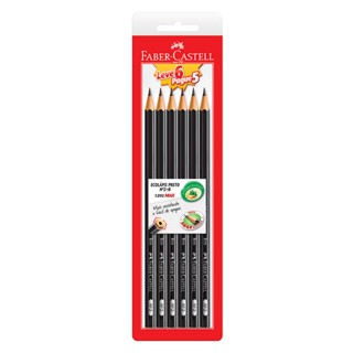 Lápis preto SM/1205SL6P5 com 6 unidades Faber-Castell