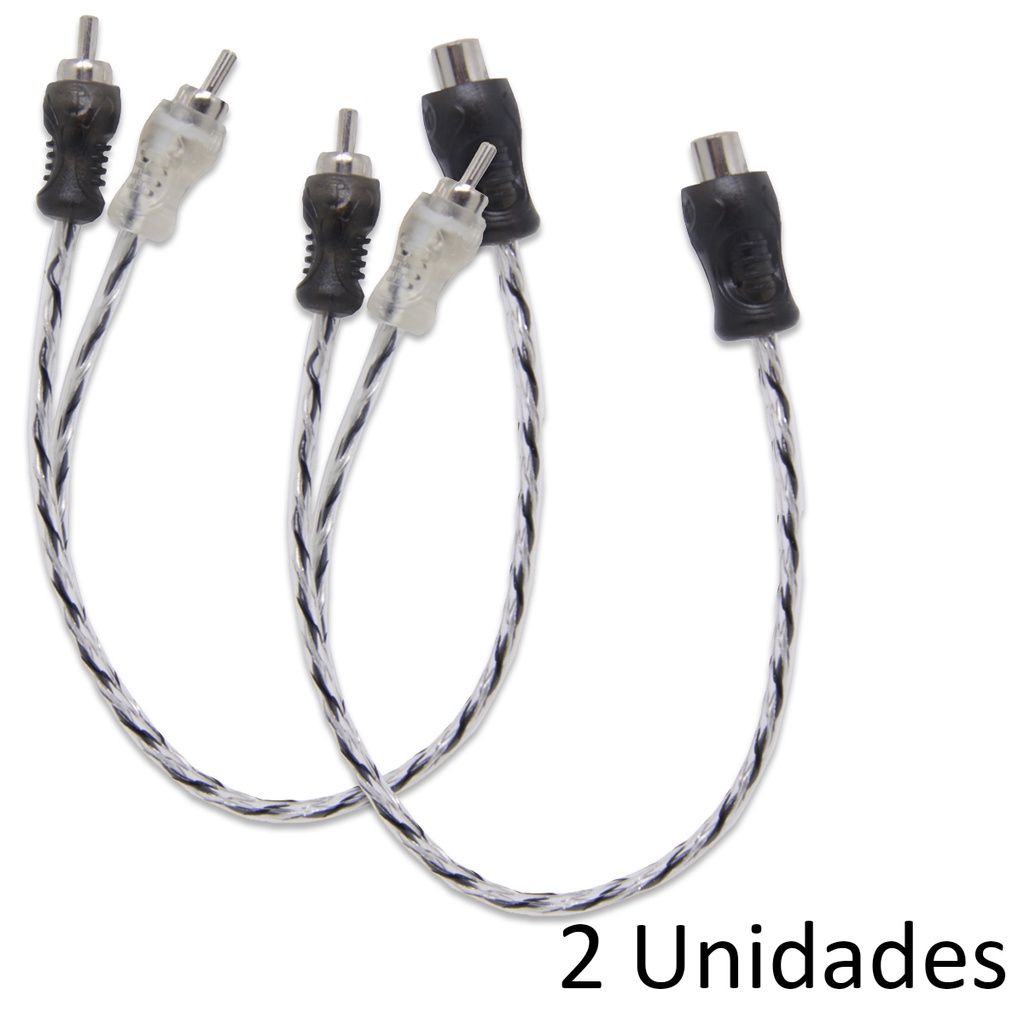 Kit Com 2 Cabos Y 1 Fêmea 2 Machos Injetado Para Módulo c/ Som Automotivo em Oferta na Shopee