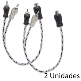 Kit Com 2 Cabos Y 1 Fêmea 2 Machos Injetado Para Módulo c/ Som Automotivo em Oferta na Shopee